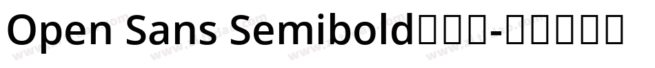 Open Sans Semibold手机版字体转换